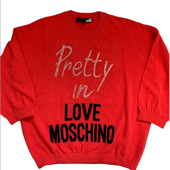 Love Moschino “Pretty in Love Moschino” sweater size M - Picture 1 of 10